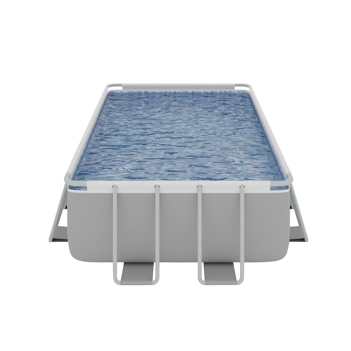 Dellonda Deluxe Steel Frame Swimming Pool with Filter Pump 18ft