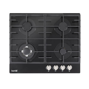 Baridi Gas Hob with 4 Cooking Zones 60cm - Black