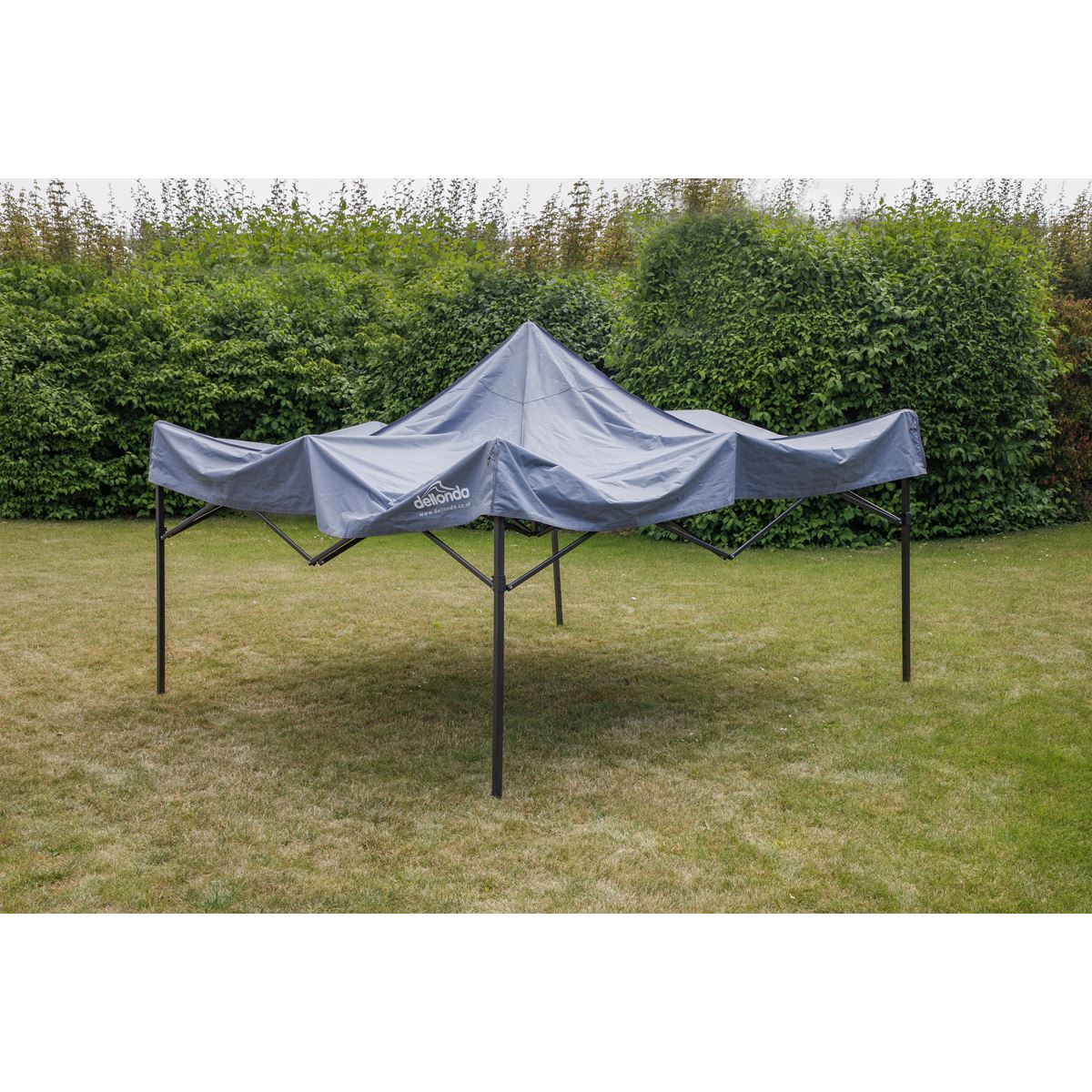 Dellonda Grey Premium 3 x 3m Pop-Up Gazebo, PVC Coated, Water Resistant Fabric, Supplied with Carry Bag & Accesories