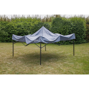 Dellonda Grey Premium 3 x 3m Pop-Up Gazebo, PVC Coated, Water Resistant Fabric, Supplied with Carry Bag & Accesories