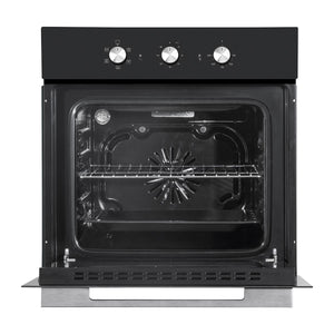 Baridi Built-In 5-Function Fan Assisted Oven with Timer 60cm, 55L Capacity - Black
