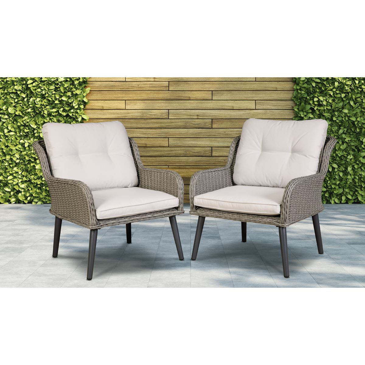 Dellonda Buxton Rattan Wicker Outdoor Garden Chair Set 2 Piece