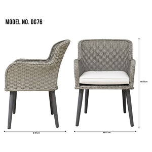 Dellonda Buxton Rattan Wicker Outdoor Garden Chair Set 2 Piece