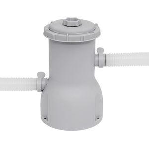 Dellonda Paddling/Swimming Pool & Pump 15ft - Gray Rattan Effect