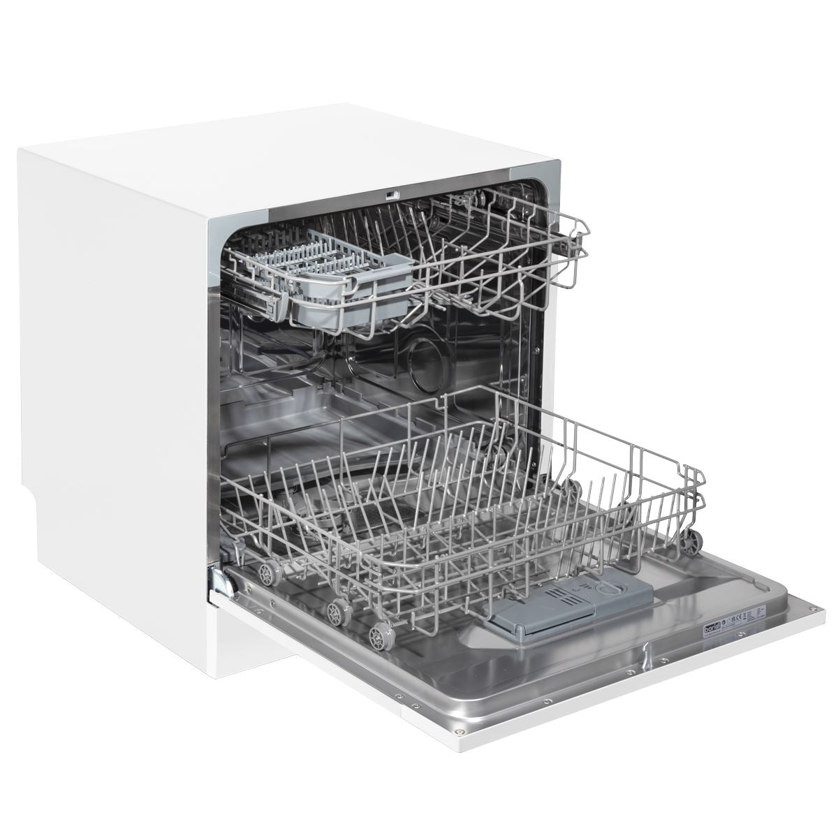 Baridi Tabletop Dishwasher 8 Place Settings 8L Capacity - White