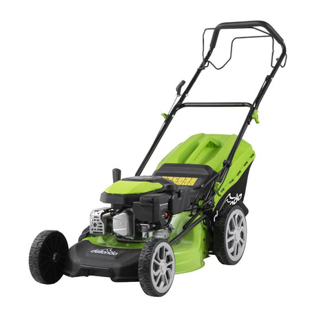 Dellonda Self-Propelled Petrol Lawnmower Grass Cutter with Height Adjustment & Grass Bag 144cc 18"/46cm 4-Stroke Engine