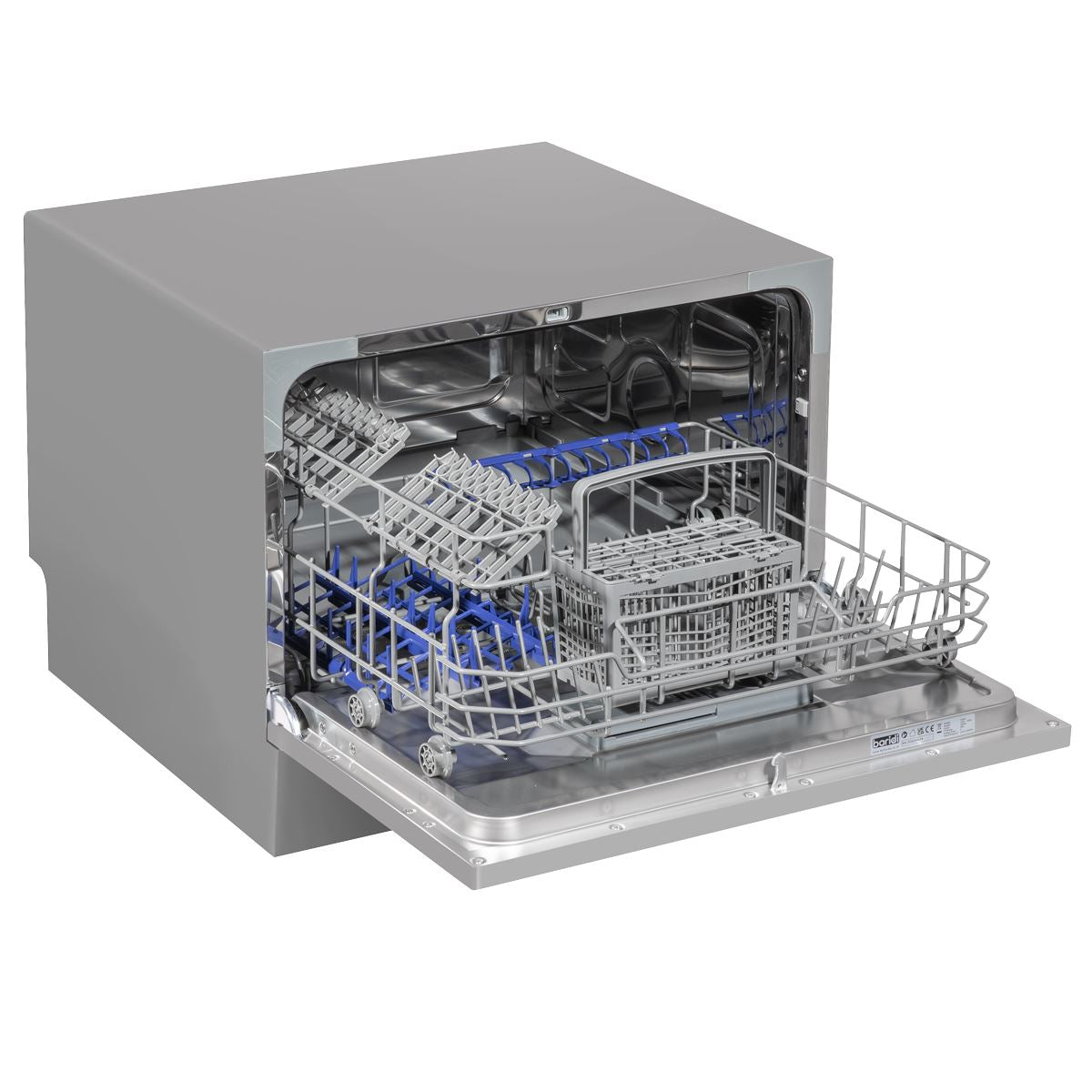 Baridi Tabletop Dishwasher 6 Place Settings 6.5L Capacity - Silver
