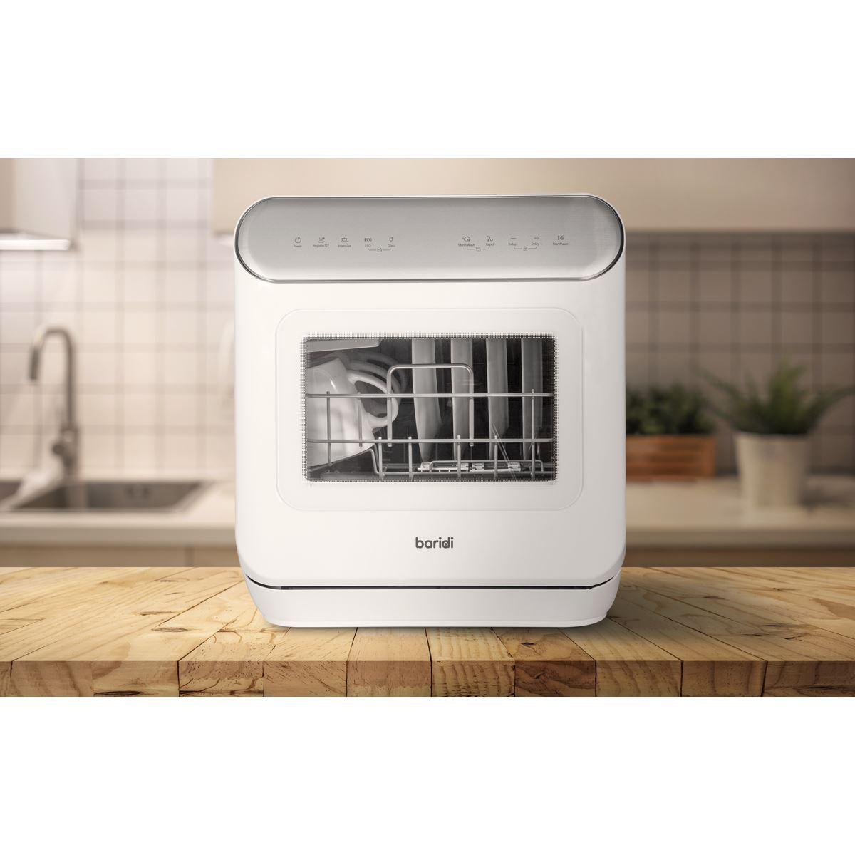 Baridi Tabletop Dishwasher 3 Place Settings 6L Capacity