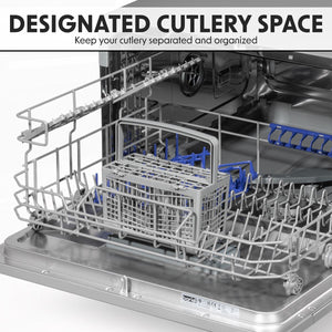 Baridi Tabletop Dishwasher 6 Place Settings 6.5L Capacity - Silver