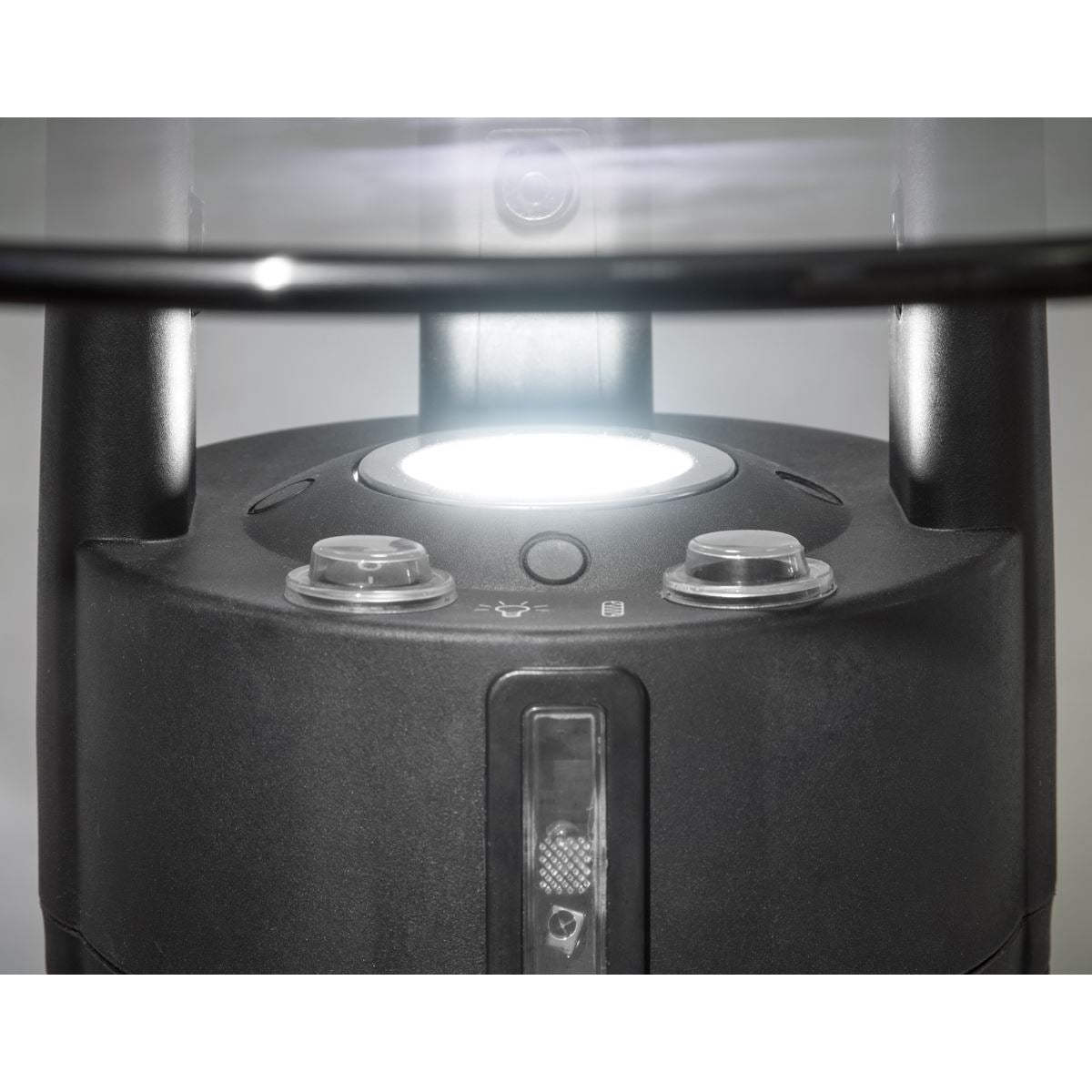 Dellonda Bistro Table with 1600W Heater, 95cm, Black/Stainless Steel