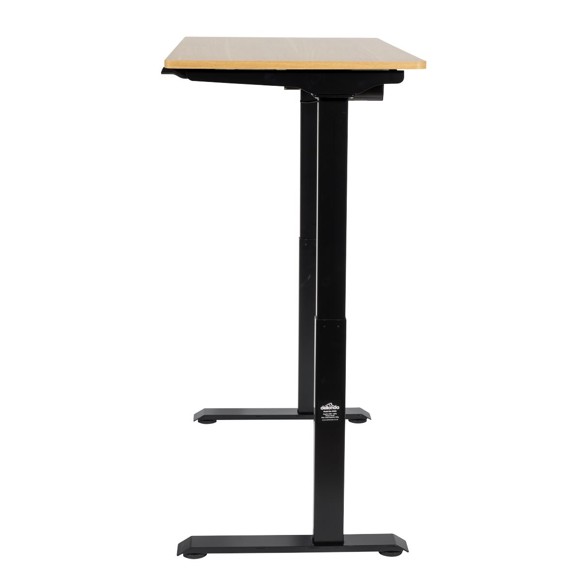 Dellonda Single Motor Ultra-Quiet Adjustable-Height Electric Sit/Stand Desk - Oak Desktop