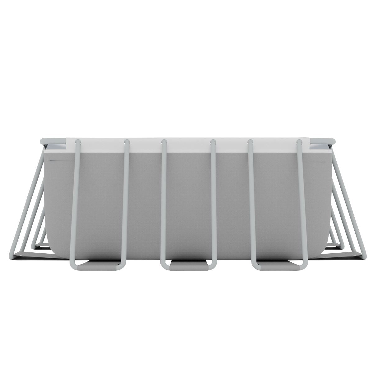 Dellonda Deluxe Steel Frame Rectangular Swimming Pool with Step Ladder & Filter Pump 25ft