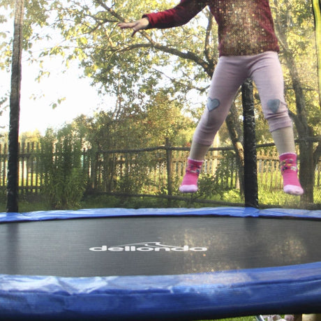 Dellonda Heavy-Duty Outdoor Trampoline with Safety Enclosure Net 8ft