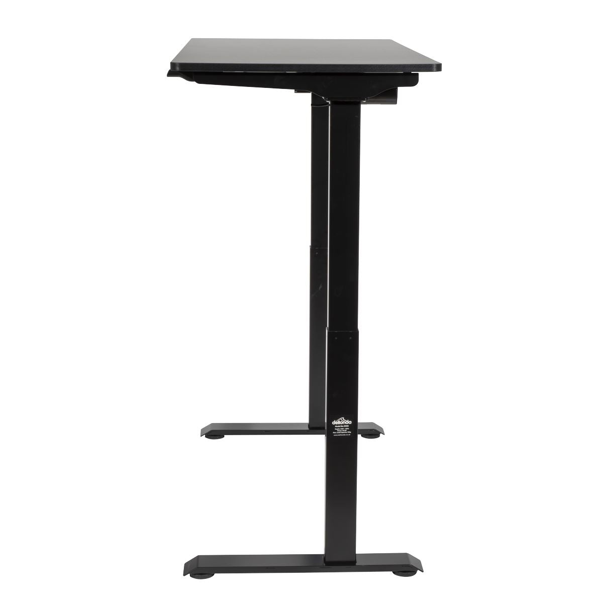 Dellonda Single Motor Ultra-Quiet Adjustable-Height Electric Sit/Stand Desk - Black Desktop