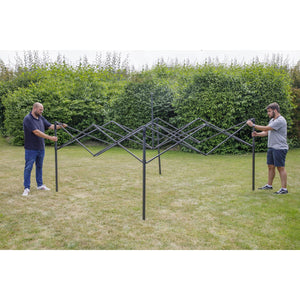 Dellonda Blue Premium 3 x 3m Pop-Up Gazebo, PVC Coated, Water Resistant Fabric, Supplied with Carry Bag & Accesories