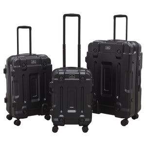 Dellonda Lightweight ABS Luggage Set 3pc - Black