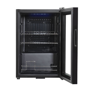 Baridi Beer & Drinks Fridge with LED Light, Black and Glass Door 60L