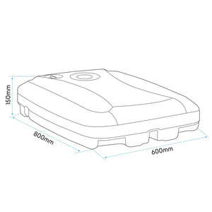 Dellonda Fillable Parasol Base with Wheels, Water/Sand Fill 60L