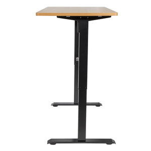 Dellonda Oak Electric Adjustable-Height Standing Desk with Memory, Quiet & Fast 1400 x 700mm