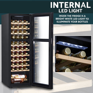Baridi 44 Bottle Dual Zone Wine Fridge & Cooler