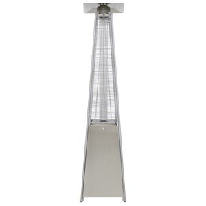 Dellonda 13kW Pyramid Gas Patio Heater 13kW Commercial/Garden Use - Stainless Steel