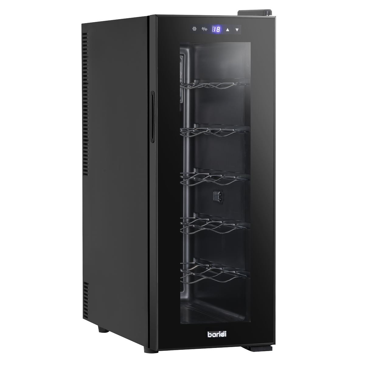 Baridi 12 Bottle Wine Fridge & Cooler - Black