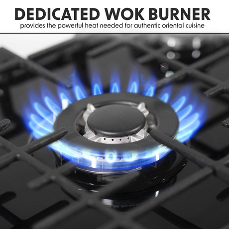 Baridi Gas Hob with 4 Cooking Zones 60cm - Black