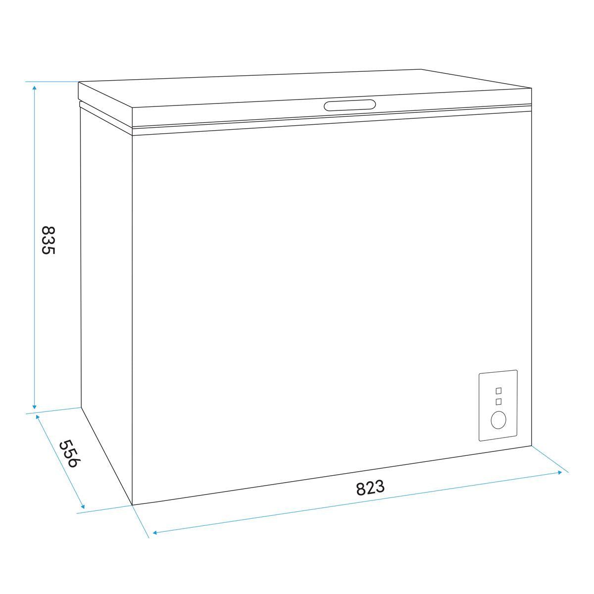 Baridi Freestanding Chest Freezer 199L Capacity - Black