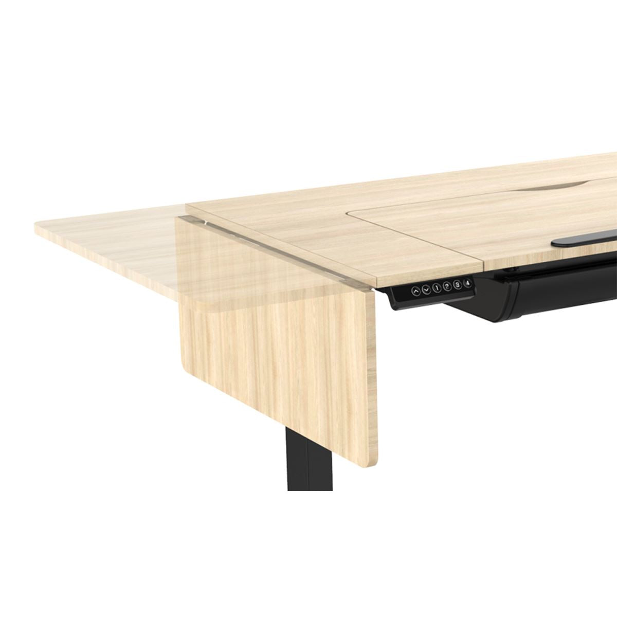 Dellonda Single Motor Ultra-Quiet Electric Adjustable Drawing Table with 40° Tilt, Drawer & Side Table