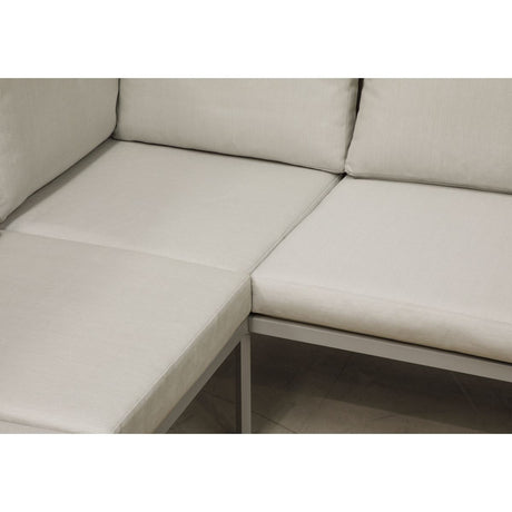 Dellonda Fusion Aluminium Outdoor Corner Sofa & Coffee Table Set 4 Piece