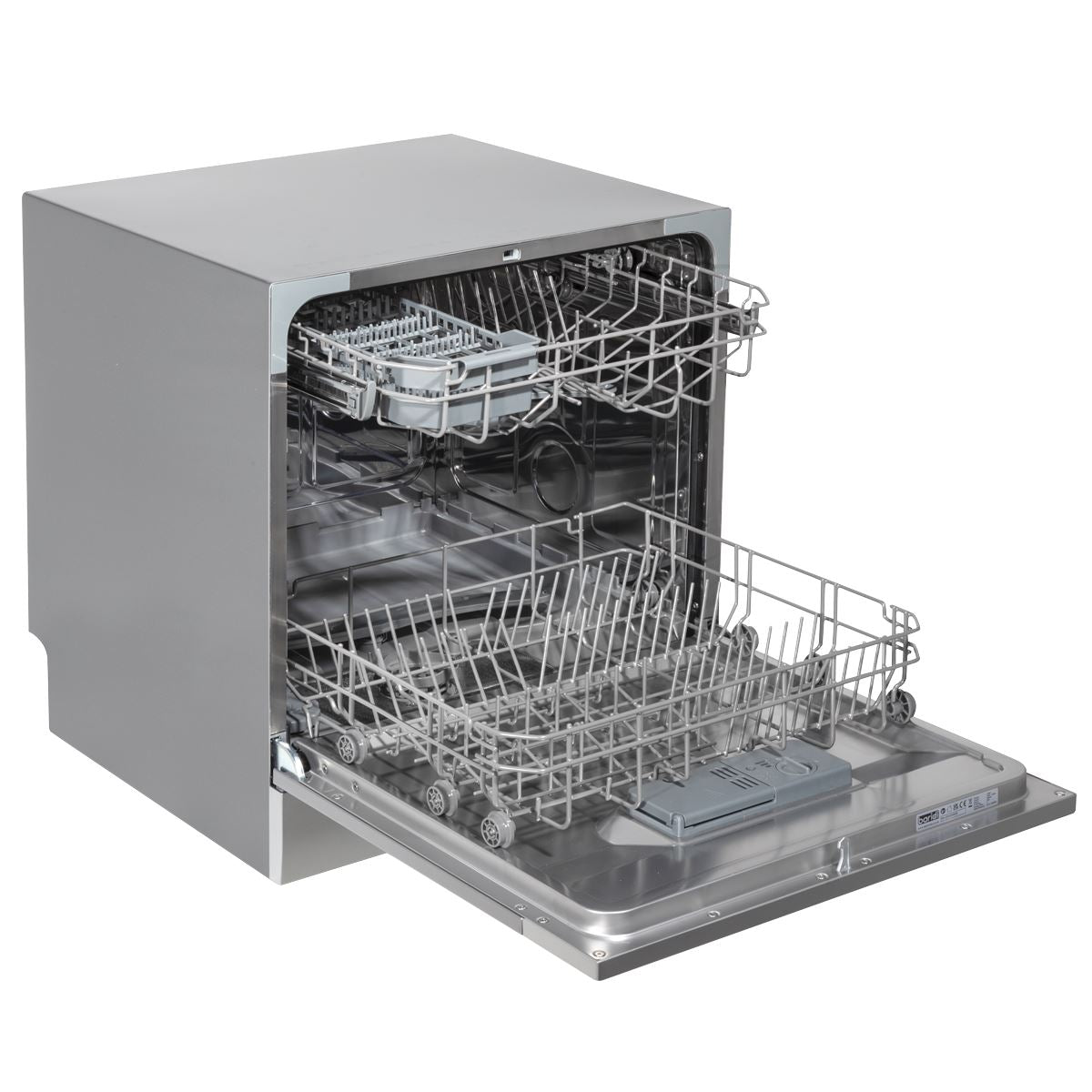 Baridi Tabletop Dishwasher 8 Place Settings 8L Capacity - Silver