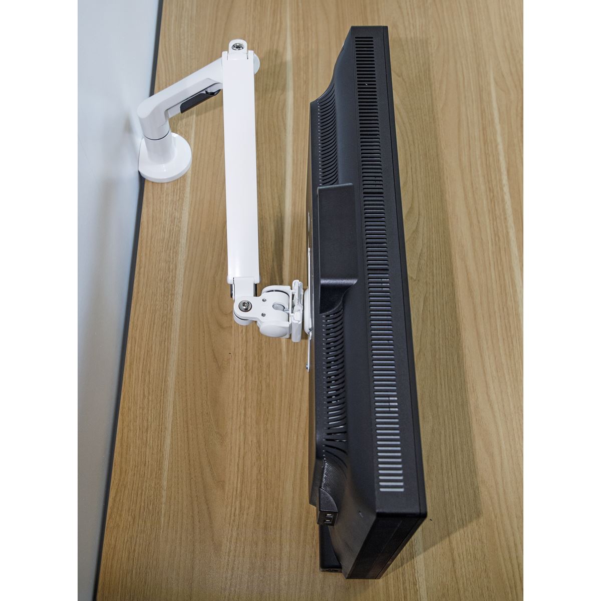 Dellonda Adjustable Single Monitor Arm with 360° Rotation - White