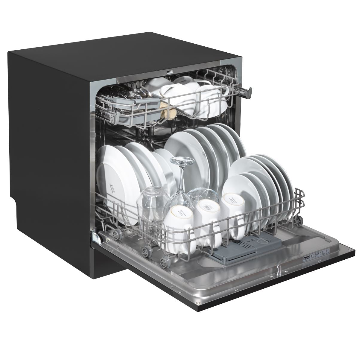Baridi Tabletop Dishwasher 8 Place Settings 8L Capacity - Black