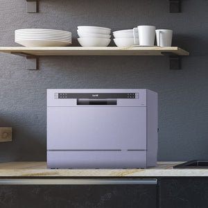 Baridi Tabletop Dishwasher 6 Place Settings 6.5L Capacity - Silver