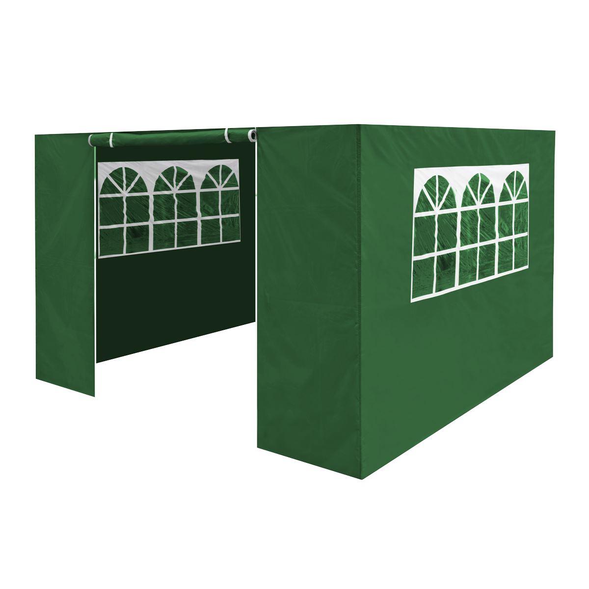 Dellonda Dark Green Premium Side Walls/Doors/Windows for Gazebo/Marquee, Fits 2 x 2m Models