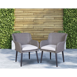 Dellonda Buxton Rattan Wicker Outdoor Garden Chair Set 2 Piece