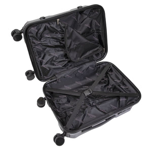 Dellonda Lightweight ABS Luggage Set 3pc - Black