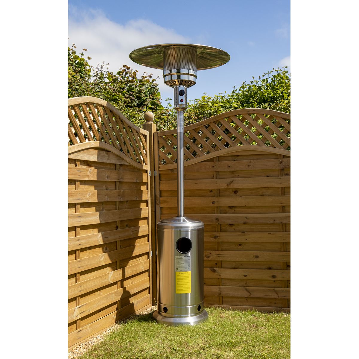 Dellonda Outdoor Garden Gas Patio Heater 13kW Commercial & Domestic Use, Stainless Steel