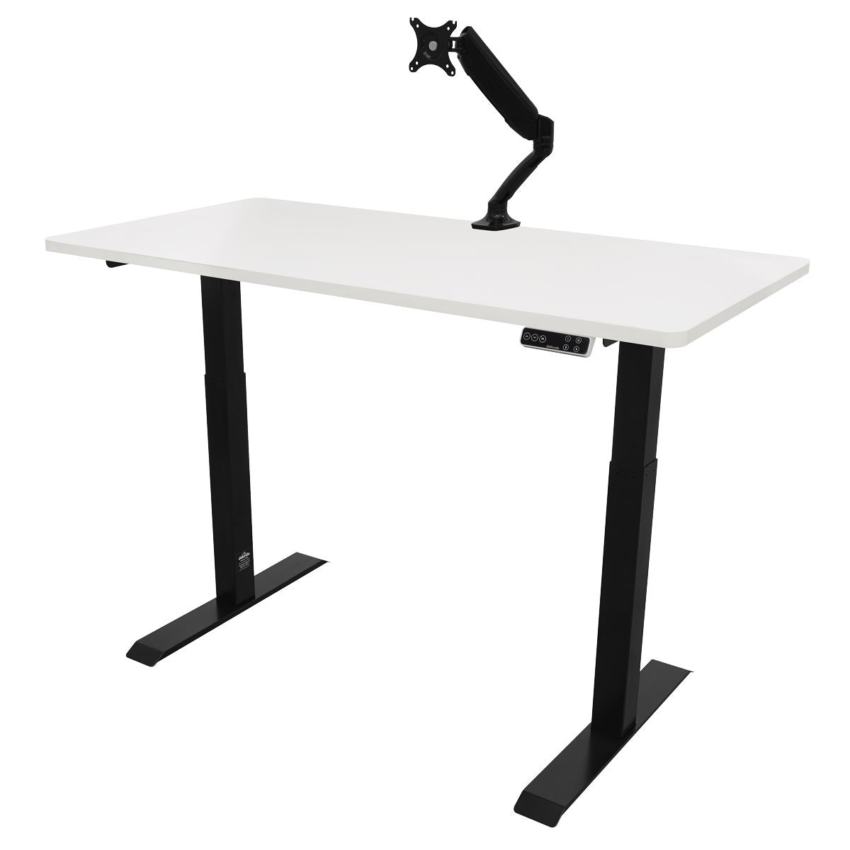Dellonda White Electric Height Adjustable Standing Desk, 1400 x 700mm Dual Motor 100kg