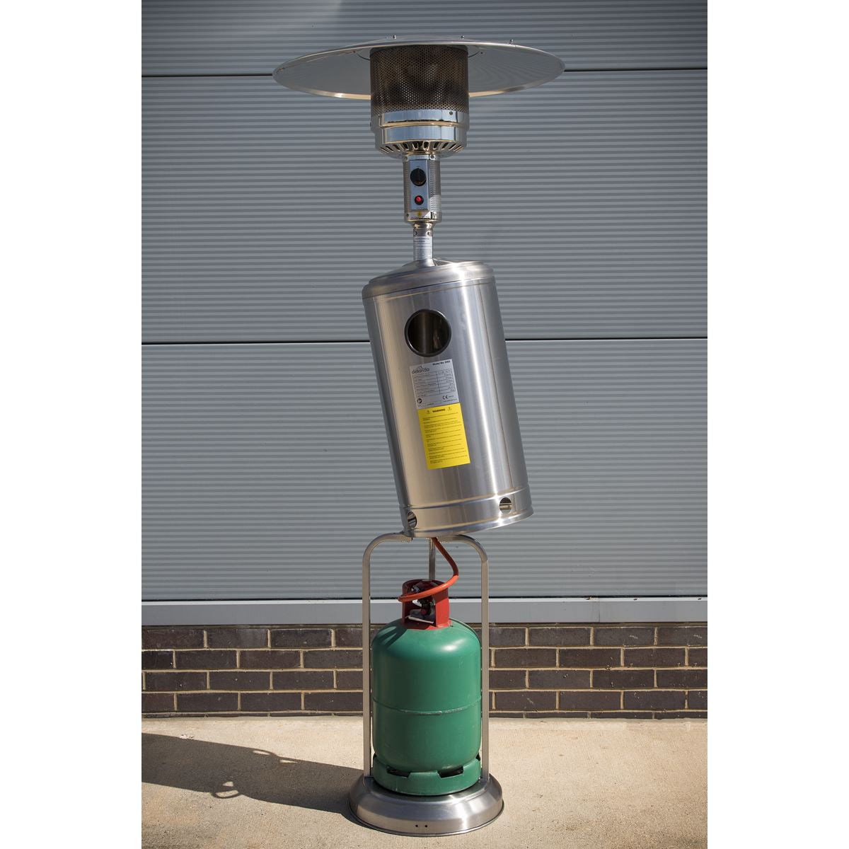 Dellonda Outdoor Garden Gas Patio Heater 13kW Commercial & Domestic Use, Stainless Steel