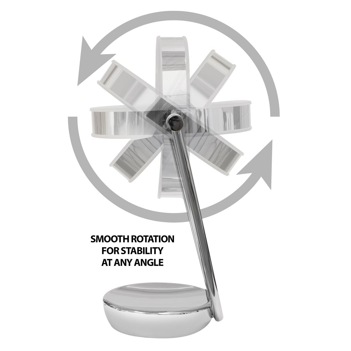 Dellonda Freestanding Double-Sided LED Vanity Mirror 7.5"