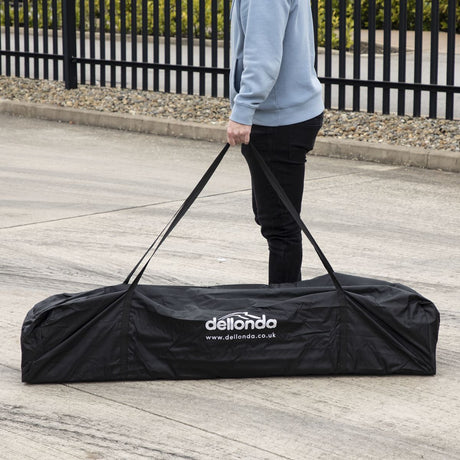 Dellonda Grey Premium 3 x 4.5m Pop-Up Gazebo, Heavy Duty, PVC Coated, Water Resistant Fabric, Supplied with Carry Bag & Accesories