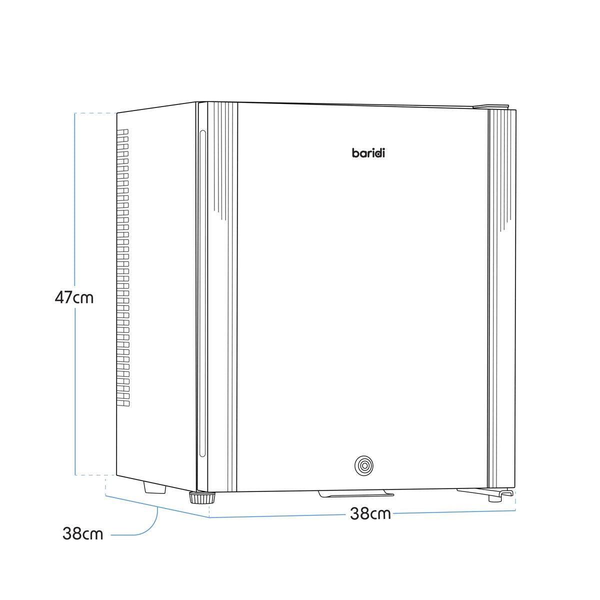 Baridi Ultra-Quiet Mini Drinks Fridge 25L Capacity