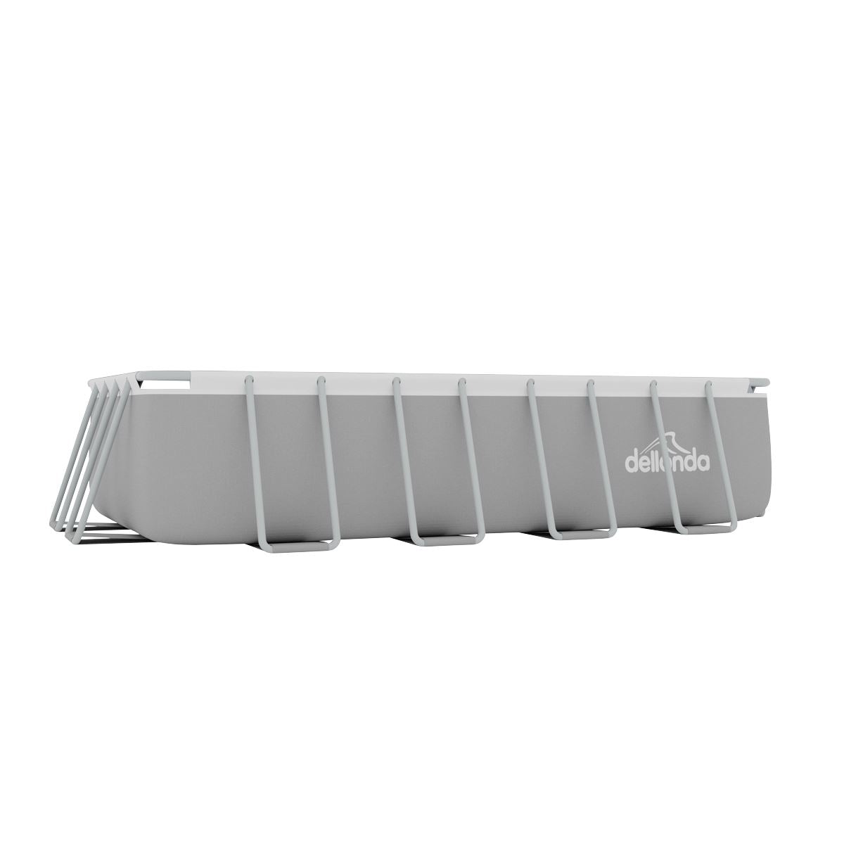 Dellonda Deluxe Steel Frame Swimming Pool with Filter Pump 18ft