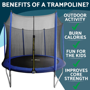 Dellonda Heavy-Duty Outdoor Trampoline with Safety Enclosure Net 10ft