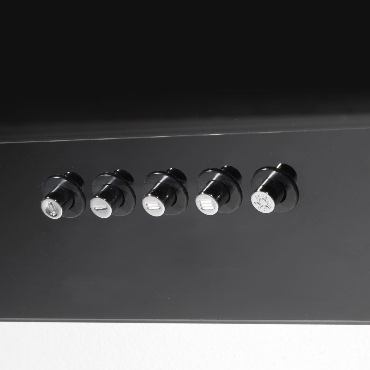 Baridi Angled Chimney Cooker Hood with Carbon Filters & LED Lamp 90cm, Energy Class A - Black Glass