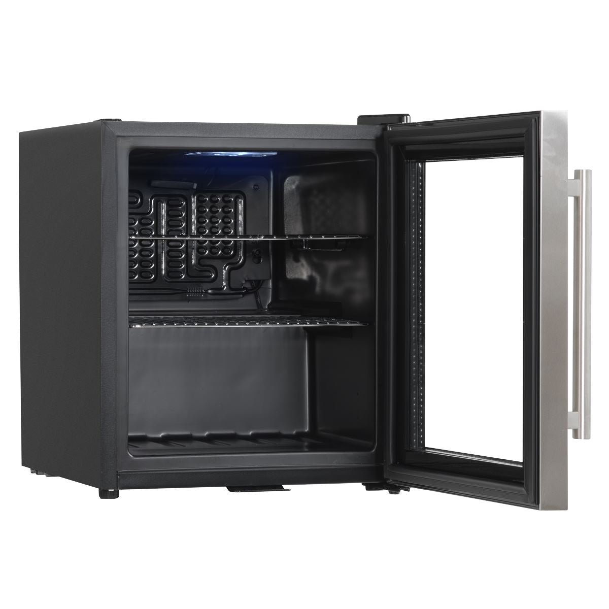 Baridi Mini Tabletop Beer & Drinks Fridge 50L Capacity - Stainless Steel