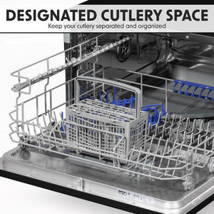 Baridi Tabletop Dishwasher 6 Place Settings 6.5L Capacity - Black