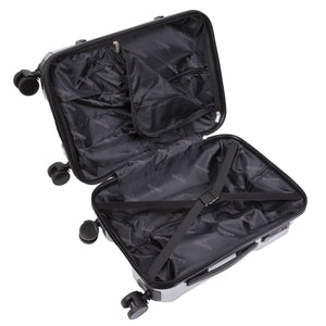 Dellonda Lightweight ABS Luggage Set 3pc - Silver