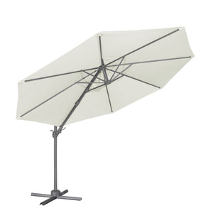 Dellonda Cantilever Parasol with 360° Rotation, Tilt & Cover 3m - Cream